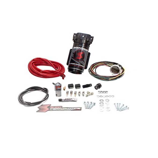 Snow Performance Diesel Stage 2 Boost Cooler Water-Methanol Injection Universal (Red High Temp Nylon Tubing, Quick-Connect Fittings)