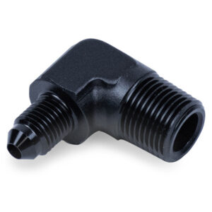 Snow Performance 3/8" NPT To 4AN Elbow Water Methanol Fitting (Black)