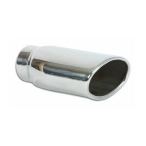 VIBRANT PERFORMANCE Weld-On Exhaust Tip, Angled Oval Rolled, 2.5" x 7.75" x 4.5x3" SSW