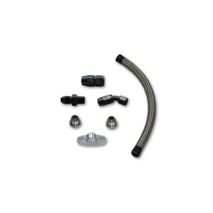 VIBRANT PERFORMANCE Universal Oil Drain Kit for GT series Top Mount turbo setups (20" long line)