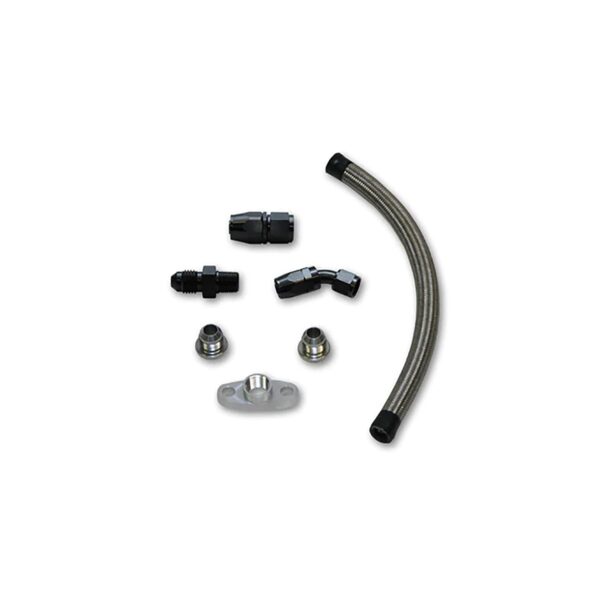 VIBRANT PERFORMANCE Universal Oil Drain Kit for GT series Top Mount turbo setups (20" long line)