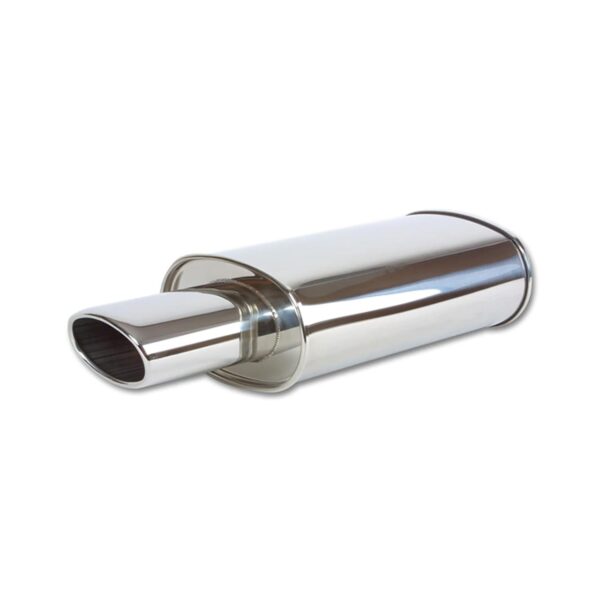 VIBRANT PERFORMANCE 2.5" STREETPOWER Muffler, 4.5" x 3" Oval Angle Cut Tip - Image 2
