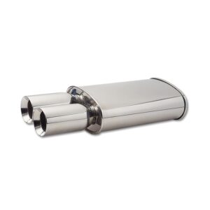VIBRANT PERFORMANCE 3" STREETPOWER Muffler, Dual 3.5" Round Bevelled Tip