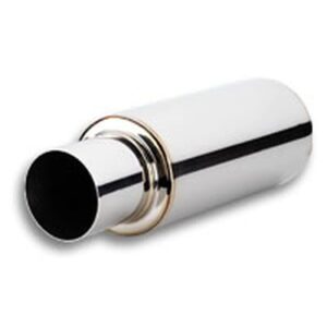 VIBRANT PERFORMANCE TPV TURBO Muffler w/ 4" Round Straight Cut Tip (3" inlet - 23" long)