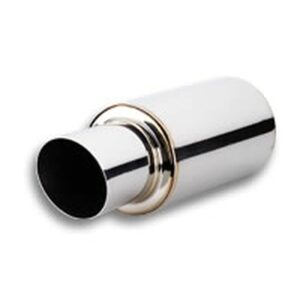 VIBRANT PERFORMANCE TPV TURBO Muffler w/ 4" Round Angle Cut Tip (3" inlet - 17" long)