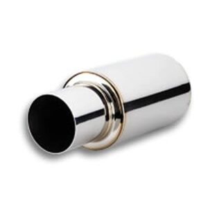VIBRANT PERFORMANCE TPV TURBO Muffler w/ 4" Round Straight Cut Tip (3" inlet - 17" long)