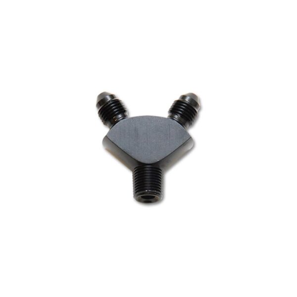 VIBRANT PERFORMANCE Y Adapter Fitting; Size: 1/8" NPT In x -3AN x -3AN Out