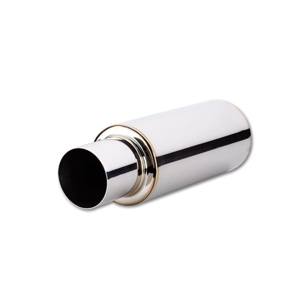 VIBRANT PERFORMANCE TPV TURBO Muffler w/ 4" Round Straight Cut Tip (4" inlet - 23" long)