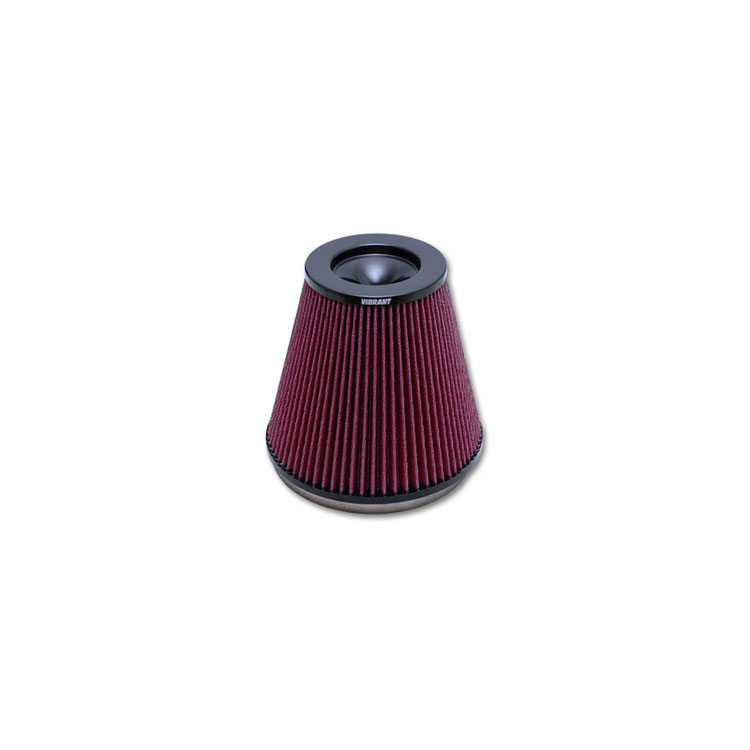 VIBRANT PERFORMANCE Bellmouth Velocity Stack Performance Air Filter (7" inlet ID, 7" Filter Height)