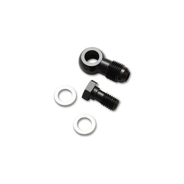 VIBRANT PERFORMANCE -8AN Male Banjo Fitting 10mm x 1.0 Metric; Aluminium + 2 Washers