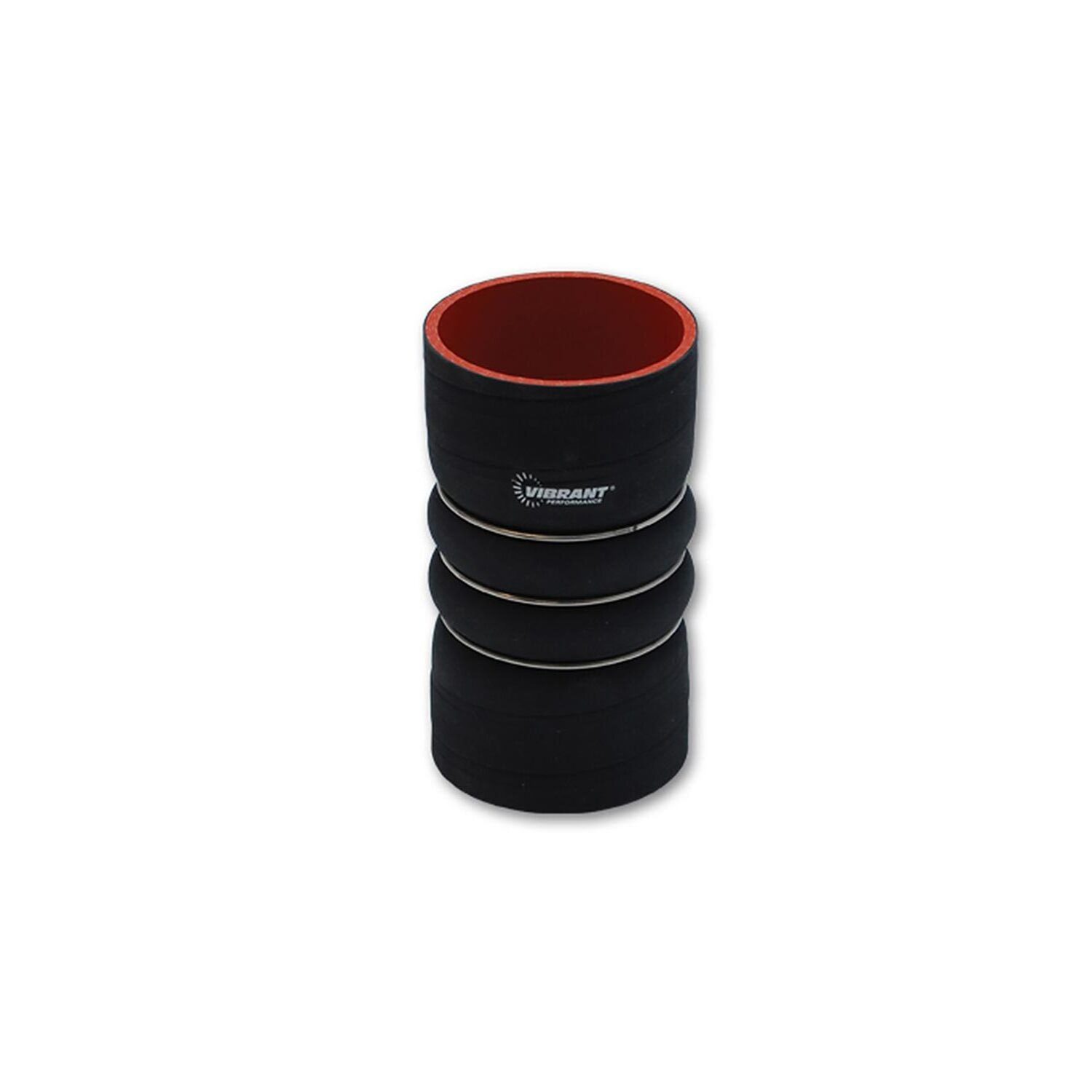 VIBRANT PERFORMANCE 4Ply Aramid Reiforced CAC Hose (HOT SIDE), 3" ID, 6" Length, Gloss Black