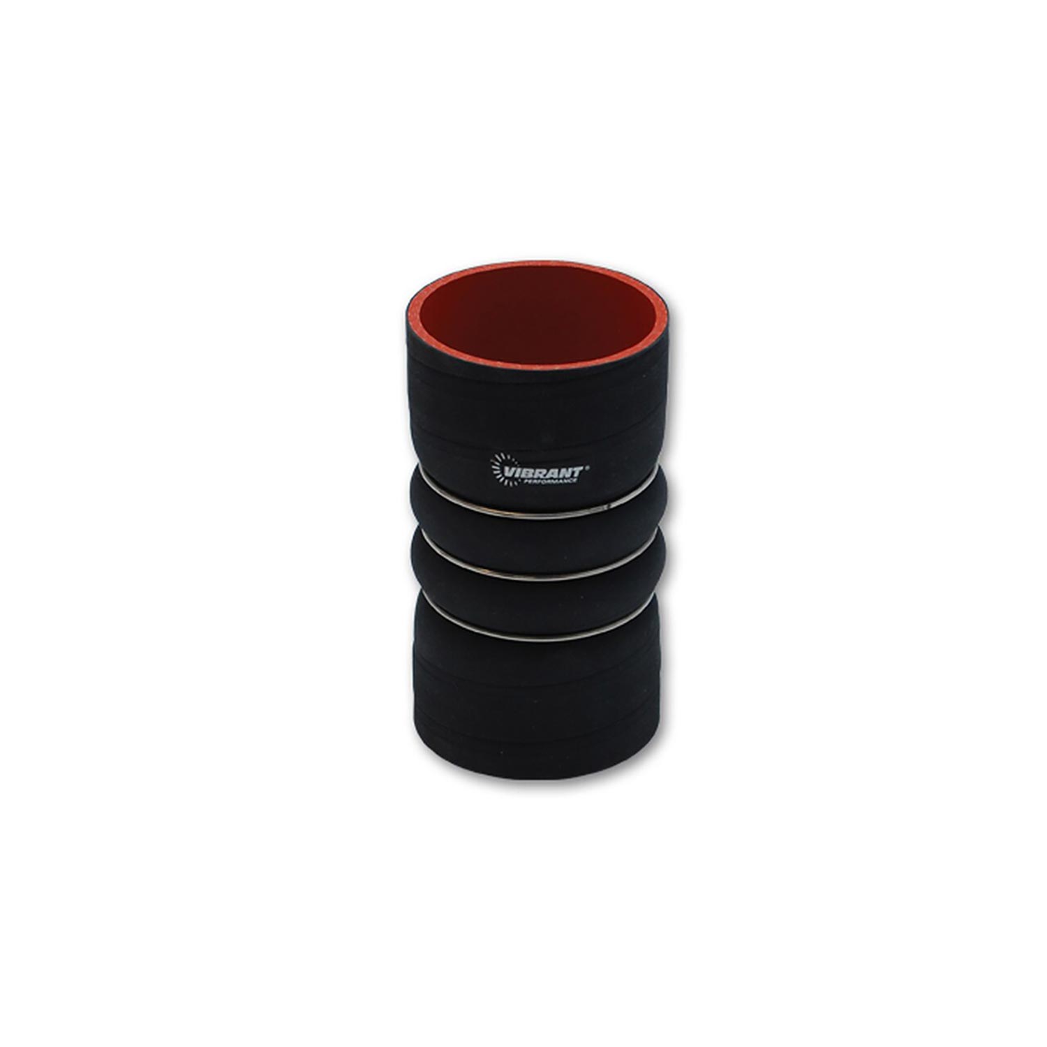 VIBRANT PERFORMANCE 4Ply Aramid Reiforced CAC Hose (HOT SIDE), 3.50" ID, 6" Length, Gloss Black