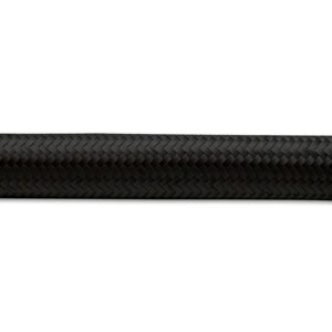 VIBRANT 11986 5ft Roll of Black Nylon Braided Flex Hose; AN Size: -6; Hose ID 0.34"