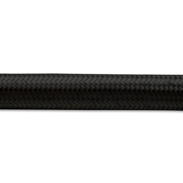 VIBRANT 11986 5ft Roll of Black Nylon Braided Flex Hose; AN Size: -6; Hose ID 0.34"