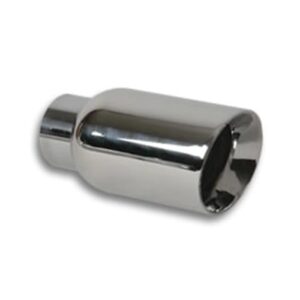VIBRANT PERFORMANCE Weld-On Exhaust Tip, Angled Round Bevelled, 2.25" x 7.75" x 4" DSW
