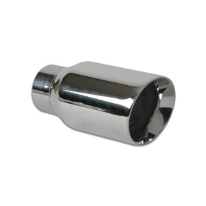 VIBRANT PERFORMANCE Weld-On Exhaust Tip, Angled Round Bevelled, 2" x 6.5" x 3" DSW