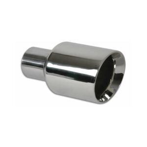 VIBRANT PERFORMANCE Weld-On Exhaust Tip, Angled Round Bevelled, 2.25" x 7.5" x 3.5" DSW