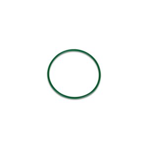 Pair of green Vibrant Performance 12575G FKM rubber replacement O-rings for 2.50 inch HD clamp weld ferrules