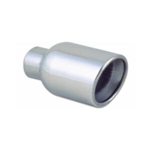 VIBRANT PERFORMANCE Weld-On Exhaust Tip, Angled Round Rolled, 2.25" x 7.75" x 4" DSW