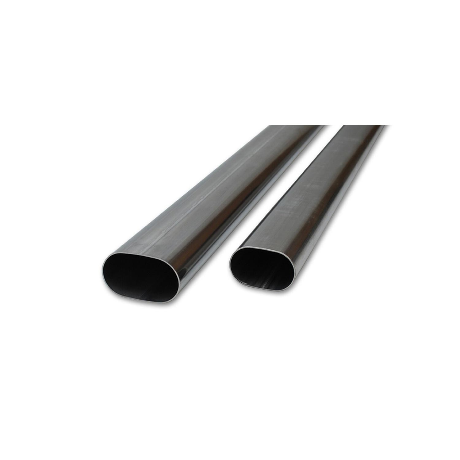 VIBRANT PERFORMANCE 3.5" Oval (nominal) T304 Stainless Steel Straight Tubing - 5 feet long