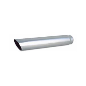 VIBRANT PERFORMANCE 3.5" Round Stainless Steel Tip (Single Wall, Angle Cut) - 2.5" inlet, 20" Long