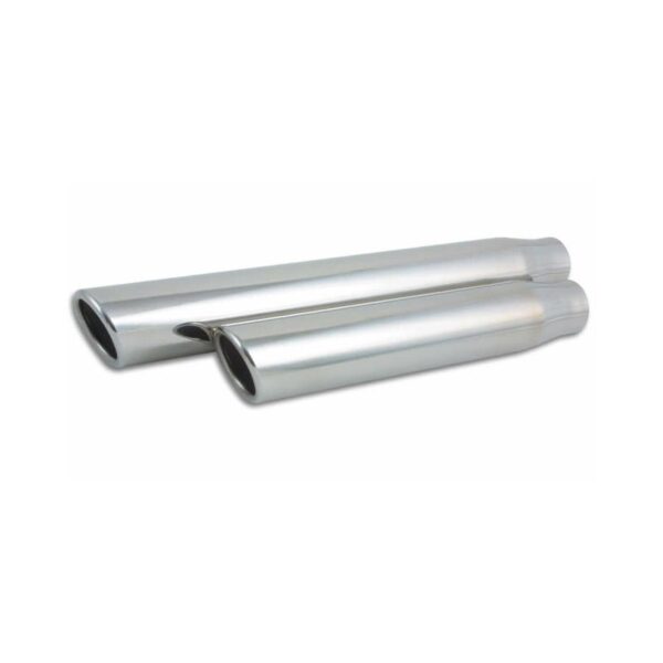VIBRANT PERFORMANCE 3.5" Round Stainless Steel Tip (Single Wall, Angle Cut) - 3" inlet, 11" Long