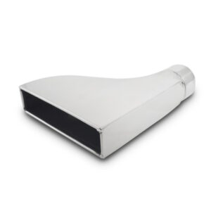 VIBRANT PERFORMANCE Weld-On Exhaust Tip, Rectangular Rolled, 2.5" x 9.5" x 7.75x1.875" SSW