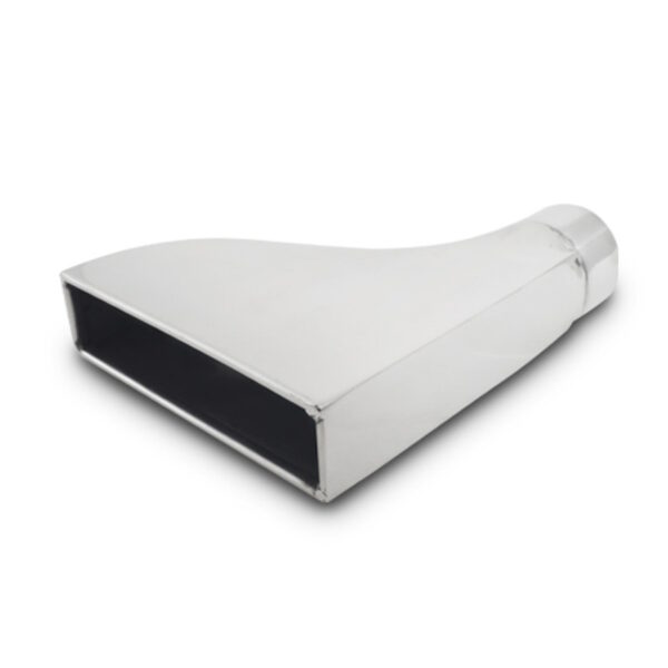 VIBRANT PERFORMANCE Weld-On Exhaust Tip, Rectangular Rolled, 2.5" x 9.5" x 7.75x1.875" SSW