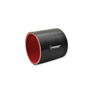 VIBRANT PERFORMANCE 4 Ply Aramid Reinforced Silicone Hose Coupling, 2-3/8" (60.3mm) I.D. x 3" Long - Gloss Black
