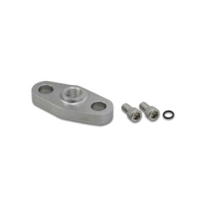 VIBRANT PERFORMANCE Oil Feed Flange (tapped 1/8" NPT female thread) for Garrett GT47, GT50, GT55 - Aluminium (includes O-Ring Gasket)