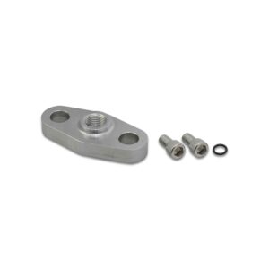 VIBRANT PERFORMANCE Oil Feed Flange (tapped 1/8" NPT female thread) for Garrett GT37, GT40 - Aluminium (includes O-Ring Gasket)