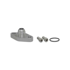 VIBRANT PERFORMANCE Oil Drain Flange (with -10AN Male Flare Adapter) for Garrett GT37, 40, GT42, GT45, GT47, GT50, GT55 - Aluminium (includes O-Ring gasket)