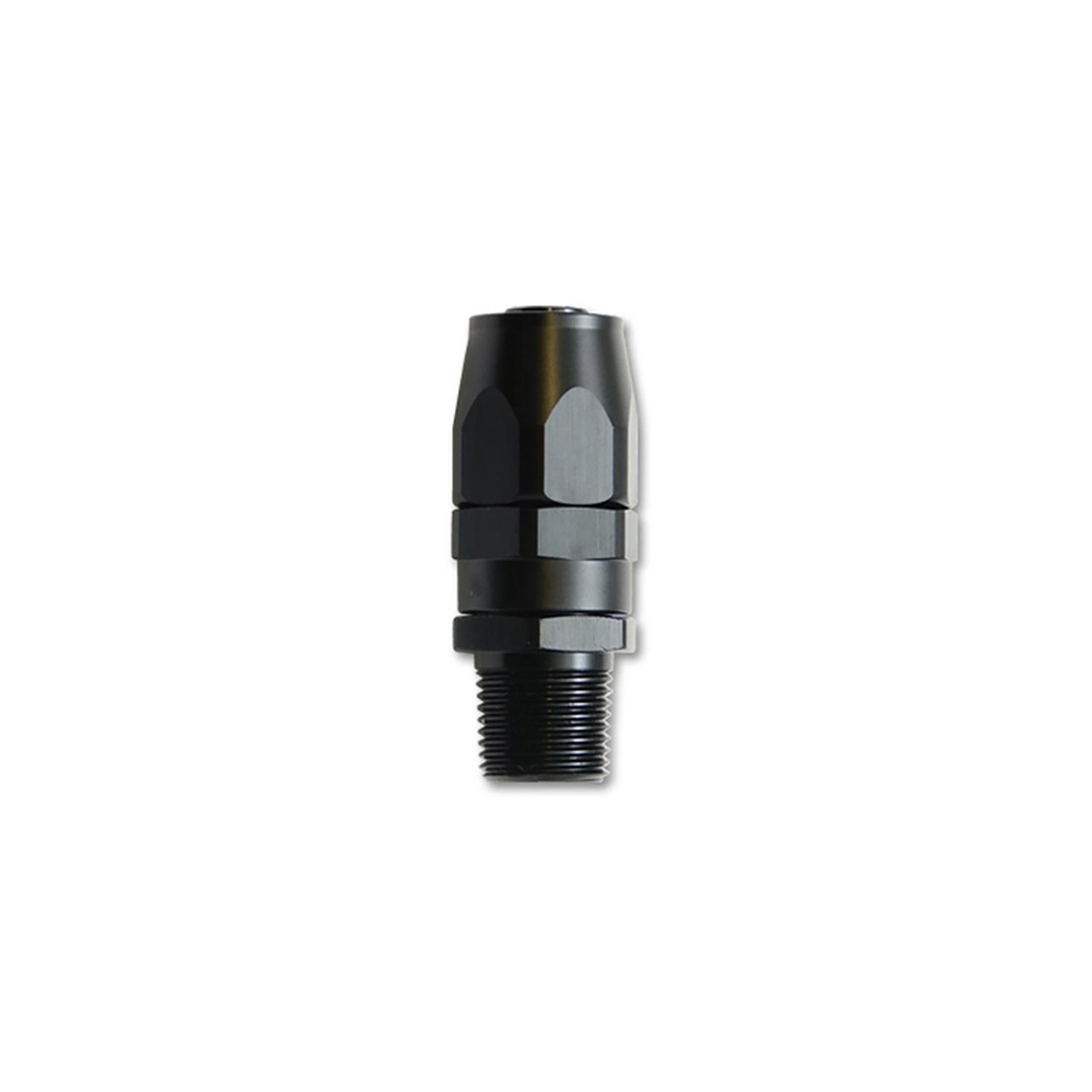 VIBRANT PERFORMANCE -8AN Male NPT Straight Hose End Fitting; Pipe Tread: 3/8 NPT