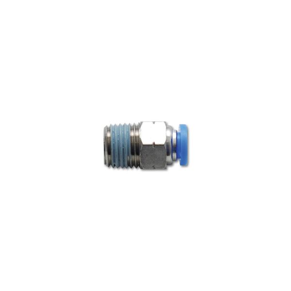 VIBRANT PERFORMANCE 1/4" (6mm) Male Straight One-Touch Fitting (1/4" NPT Thread)