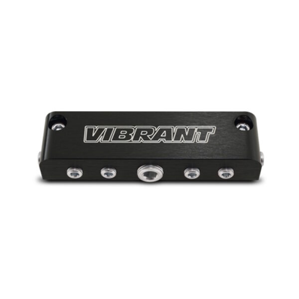 VIBRANT PERFORMANCE 6 Port Aluminium Vacuum Manifold - Anodised Black