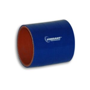 VIBRANT PERFORMANCE 4 Ply Aramid Reinforced Silicone Hose Coupling, 1.75" I.D. x 3" Long - Blue