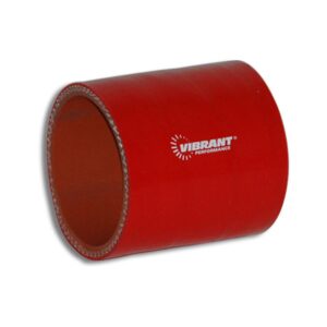 VIBRANT PERFORMANCE 4 Ply Aramid Reinforced Silicone Hose Coupling, 2" I.D. x 3" Long - Red