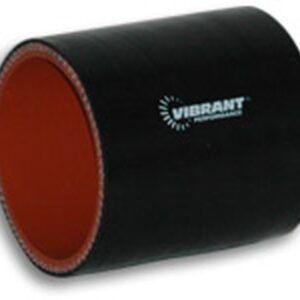 VIBRANT PERFORMANCE 4 Ply Aramid Reinforced Silicone Hose Coupling, 2.5" I.D. x 3" Long - Black