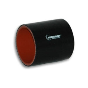 VIBRANT PERFORMANCE 4 Ply Aramid Reinforced Silicone Hose Coupling, 1.25" I.D. x 3" Long - Black