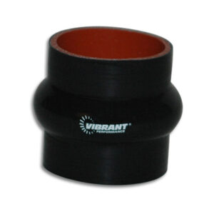 VIBRANT PERFORMANCE 4 Ply Aramid Reinforced Silicone Hump Hose, 1.5" I.D. x 3" Long - Black