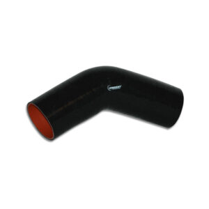 VIBRANT PERFORMANCE 4 Ply Aramid Reinforced 45 Degree Silicone Elbow, 2.25" I.D. x 5" Leg Length - Black