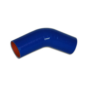 VIBRANT PERFORMANCE 4 Ply Aramid Reinforced 45 Degree Silicone Elbow, 2.75" I.D. x 5" Leg Length - Blue