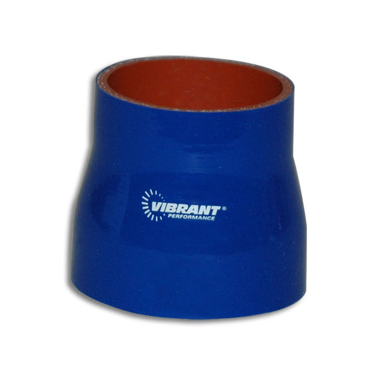VIBRANT PERFORMANCE 4 Ply Aramid Reinforced Silicone Reducer Coupling, 2.5" ID x 2.75" ID x 3" Long - Blue
