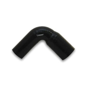 VIBRANT PERFORMANCE 4 Ply Aramid Reinforced 90 Deg. Silicone Transition Elbow Elbow, 2.5" ID x 2.75" ID x 3.5" Leg Length - Black