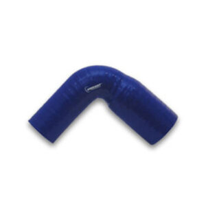 VIBRANT PERFORMANCE 4 Ply Aramid Reinforced 90 Deg. Silicone Transition Elbow Elbow, 2.5" ID x 2.75" ID x 3.5" Leg Length - Blue