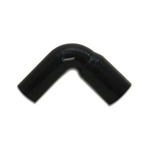 VIBRANT PERFORMANCE 4 Ply Aramid Reinforced 90 Deg. Silicone Transition Elbow Elbow, 2.5" ID x 3" ID x 3.5" Leg Length - Black