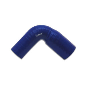 VIBRANT PERFORMANCE 4 Ply Aramid Reinforced 90 Deg. Silicone Transition Elbow Elbow, 2.5" ID x 3" ID x 3.5" Leg Length - Blue