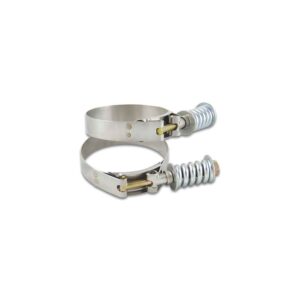 VIBRANT PERFORMANCE Stainless Steel Spring Loaded T-Bolt Clamps (Pack of 2) - Clamp Range: 3.22"-3.52"