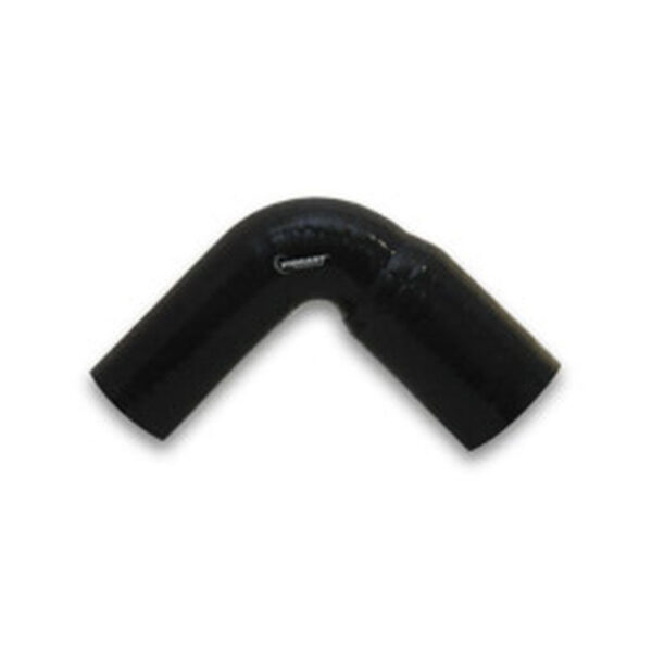 VIBRANT PERFORMANCE 4 Ply Aramid Reinforced 90 Deg. Silicone Transition Elbow Elbow, 3" ID x 4" ID x 4" Leg Length - Black