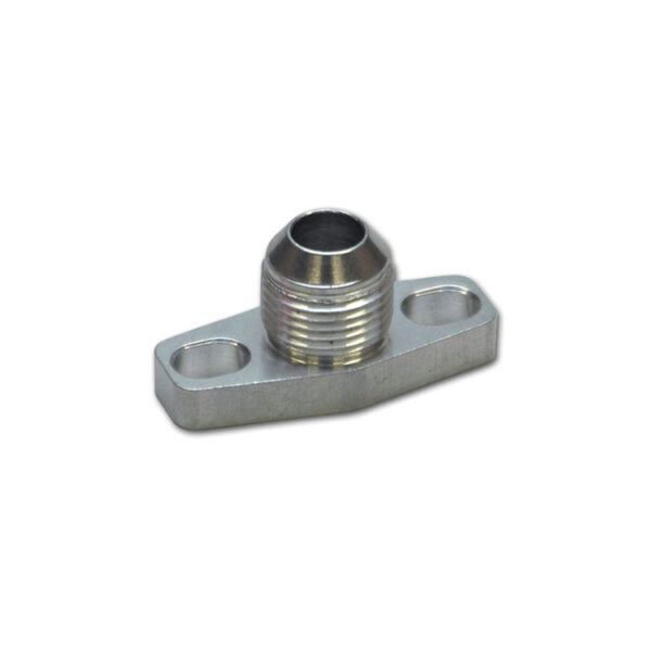 VIBRANT PERFORMANCE Oil Drain Flange (with -10AN Male Flare Adapter) for Garrett GT3271R and Generic T3, T3/T4. T4 - Aluminium